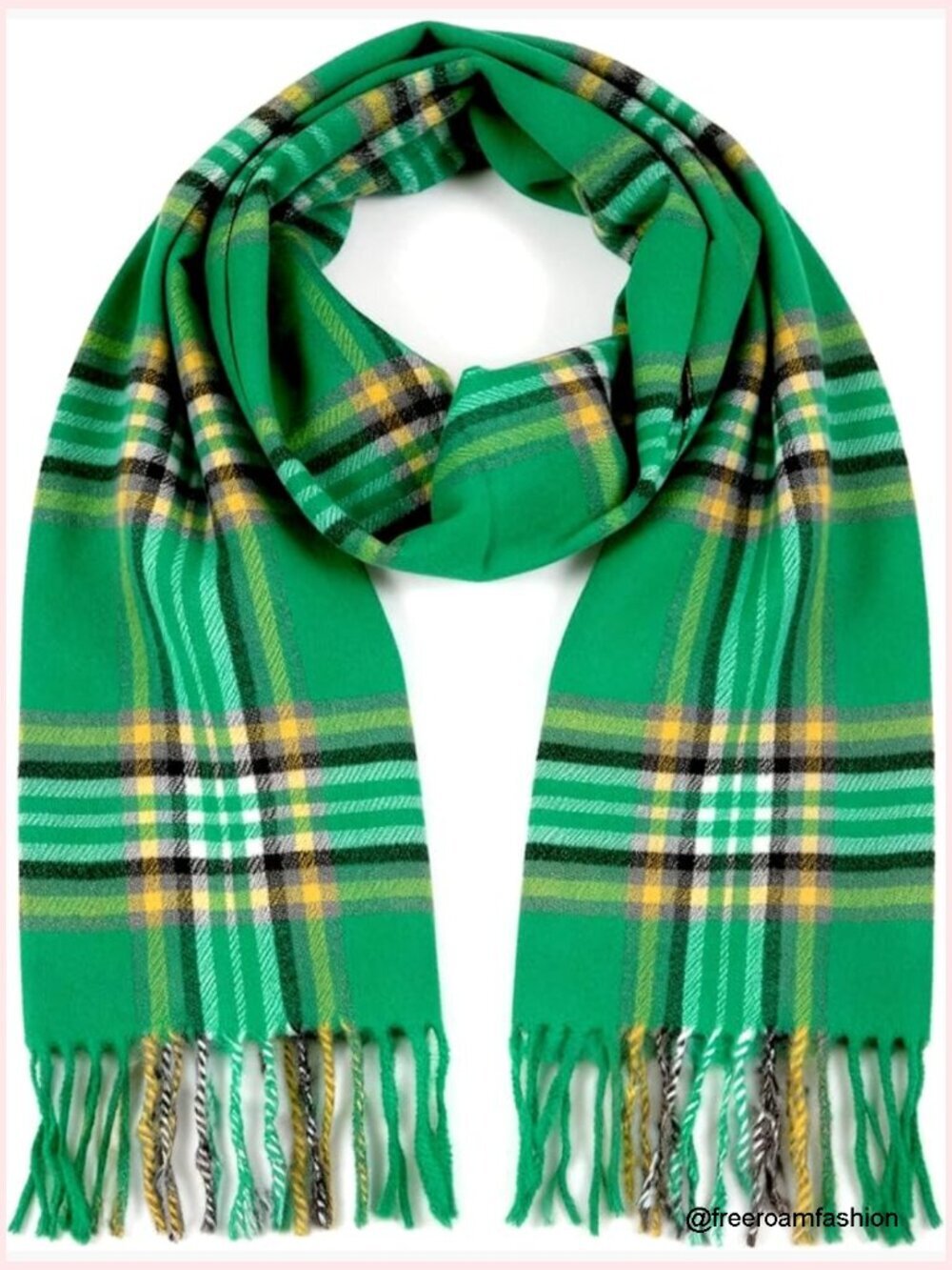 Cashmere Feel Tartan Plaid Scarf - Unisex Winter Scarf